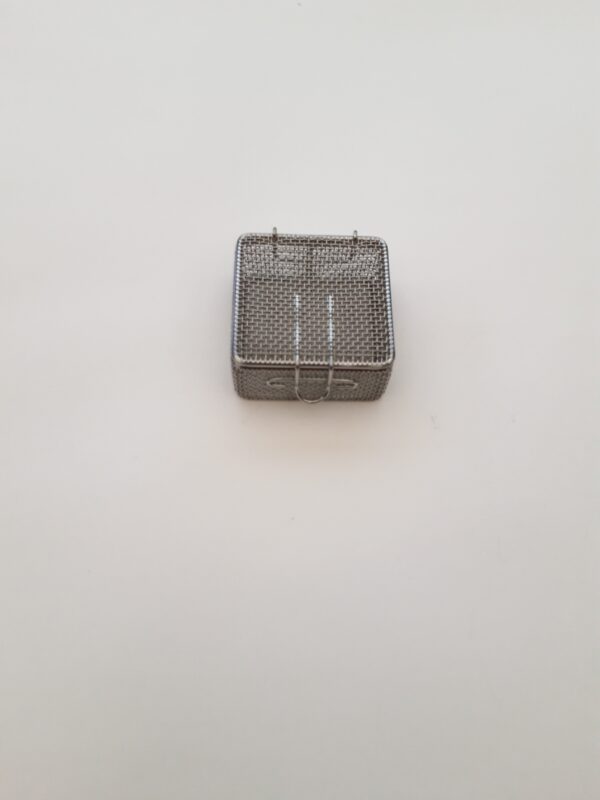 Stainless steel sterilization basket 8x8x4 cm